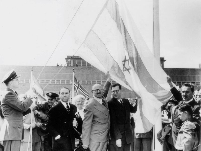 The UN proclamation of the independence of The State of Israel in NY, 1947